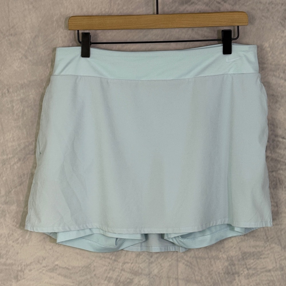 Nike Dri-FIT Light Blue Pleated Pickleball Tennis Golf‎ Skort Skirt Womens sz L